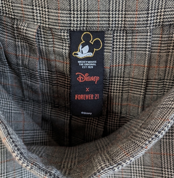 Forever 21 X Disney Plaid Faux Wrap Pleated Mini Skirt - Picture 7 of 9